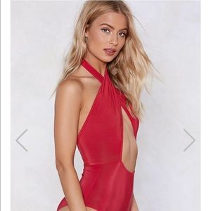 Red Nasty Gal body suit